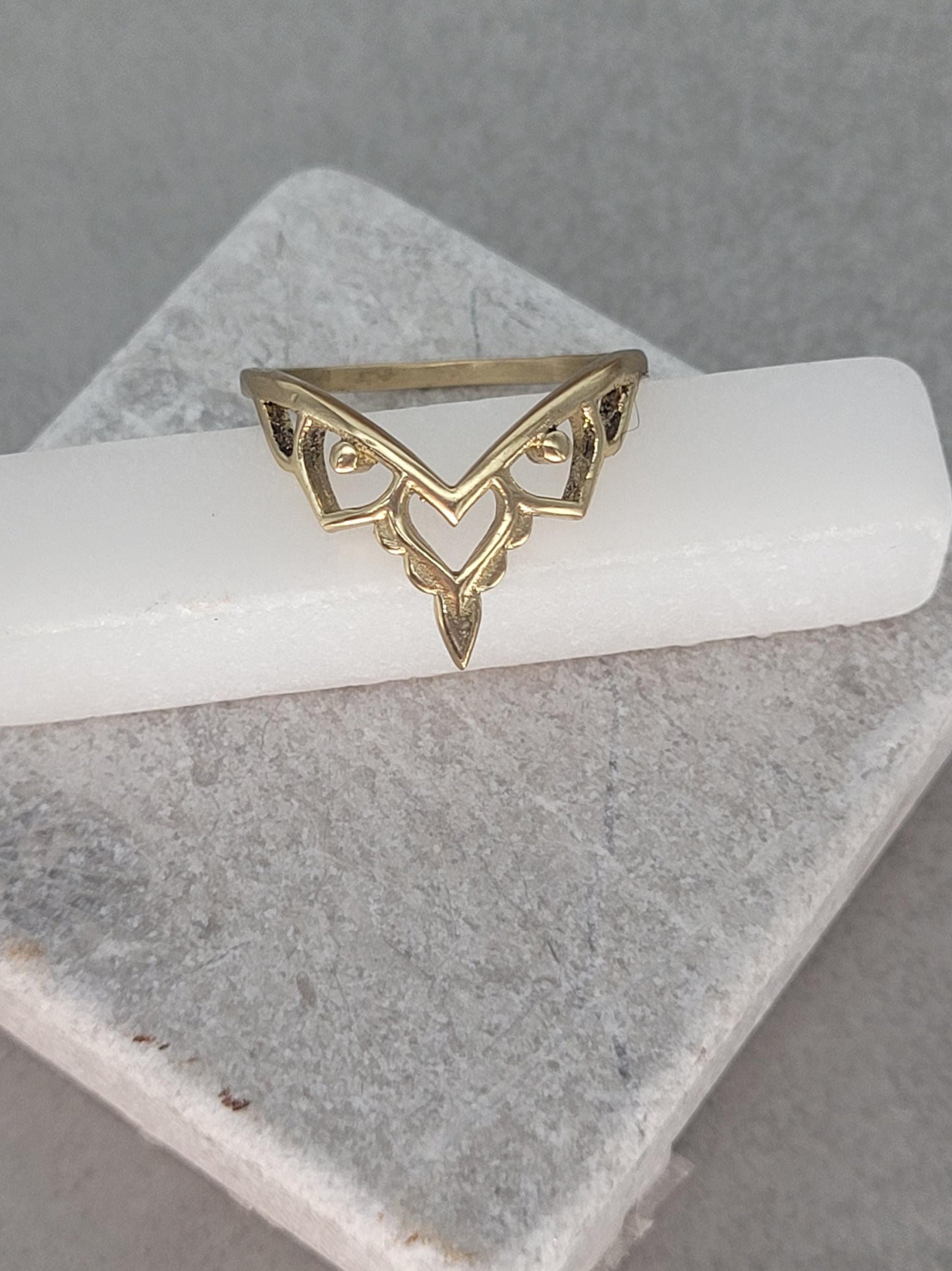 Golden detailed ring / Simple / Elegant / Minimal / Minimalist / Stackable / Cute / Gift / Dainty / Brass