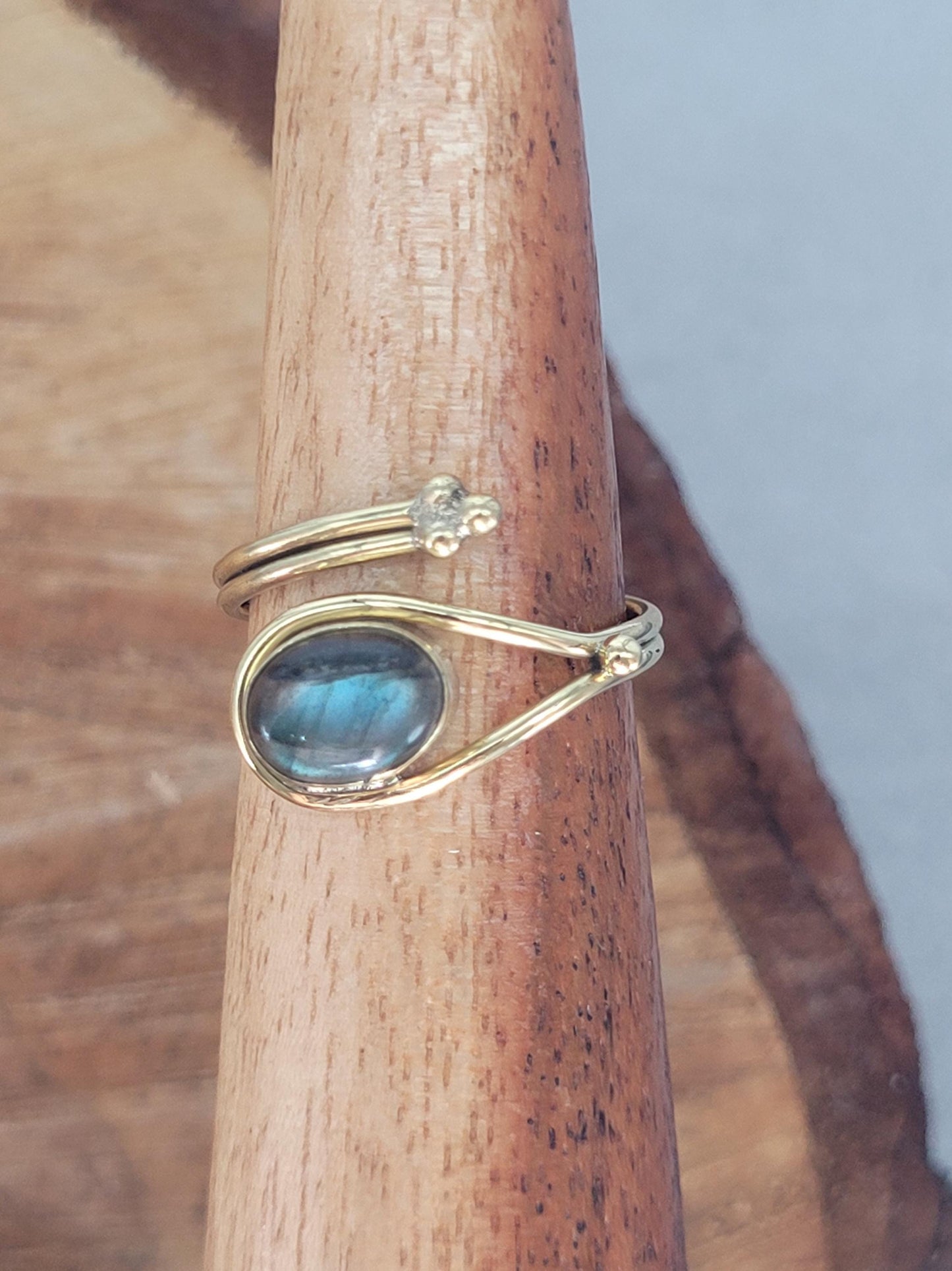 Gold adjustable ring/ Golden ring / Elegant / Ethnic / Gift / Cute ring / Birthstone / Boho / Bohemian