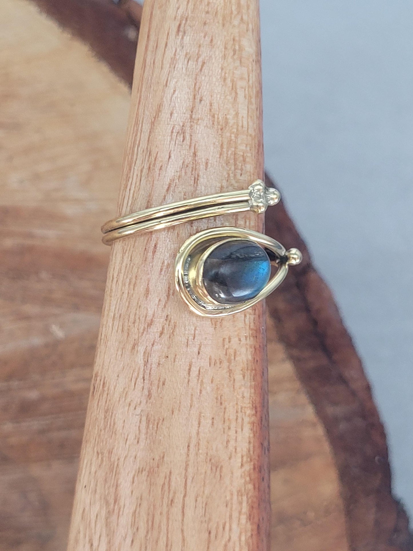 Gold adjustable ring/ Golden ring / Elegant / Ethnic / Gift / Cute ring / Birthstone / Boho / Bohemian