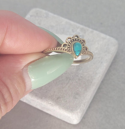 Golden ring / Simple / Simplicity / Flower / Nature-inspired style / Gift / Ethnic/ Cute gift / Brass / Elegant / Minimal range