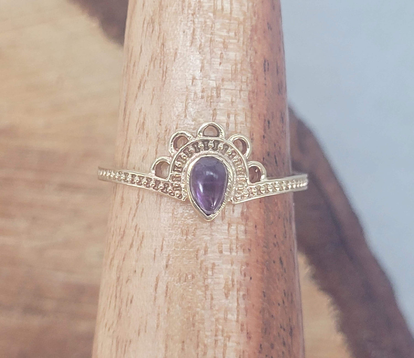 Golden ring / Simple / Simplicity / Flower / Nature-inspired style / Gift / Ethnic/ Cute gift / Brass / Elegant / Minimal range