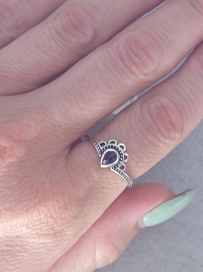 Silver ring / Simple / Simplicity / Flower / Nature-inspired style / Gift / Ethnic/ Cute gift / Silver / Elegant / Minimal range