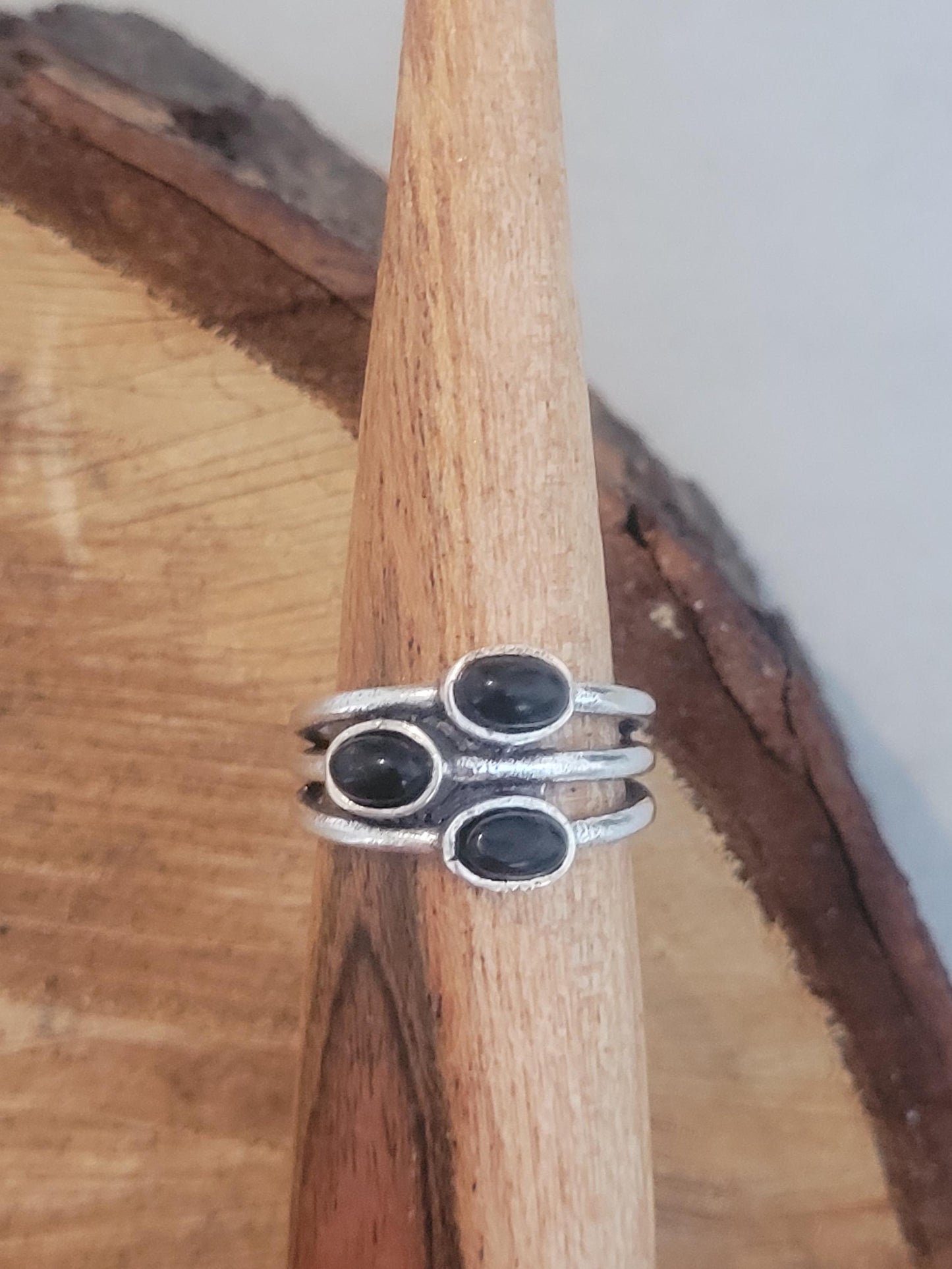 Silver multi stone ring / Statement / Gift / Ethnic / Silver jewellery / Elegant/ Pretty