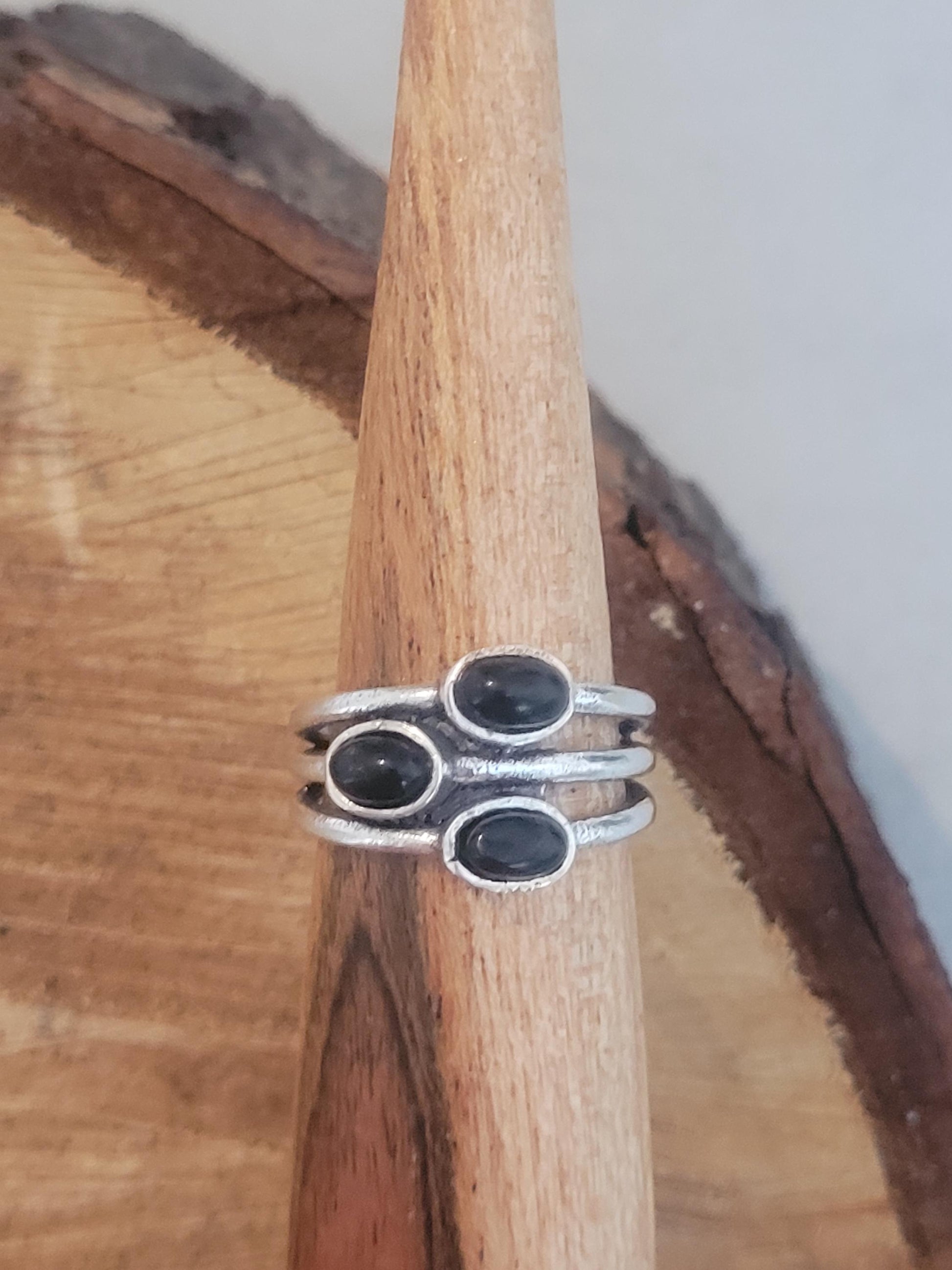 Silver multi stone ring / Statement / Gift / Ethnic / Silver jewellery / Elegant/ Pretty