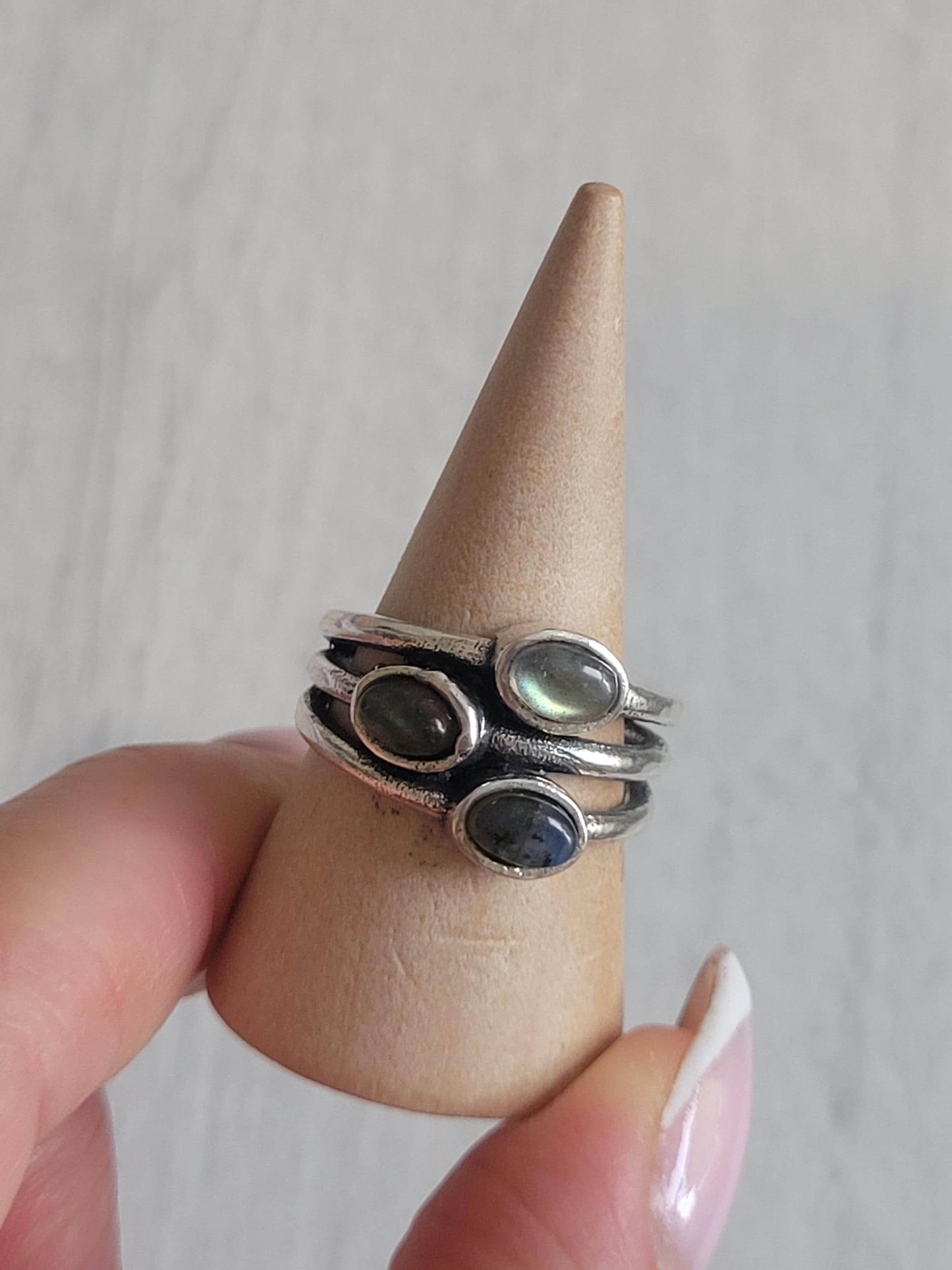 Silver multi stone ring / Statement / Gift / Ethnic / Silver jewellery / Elegant/ Pretty