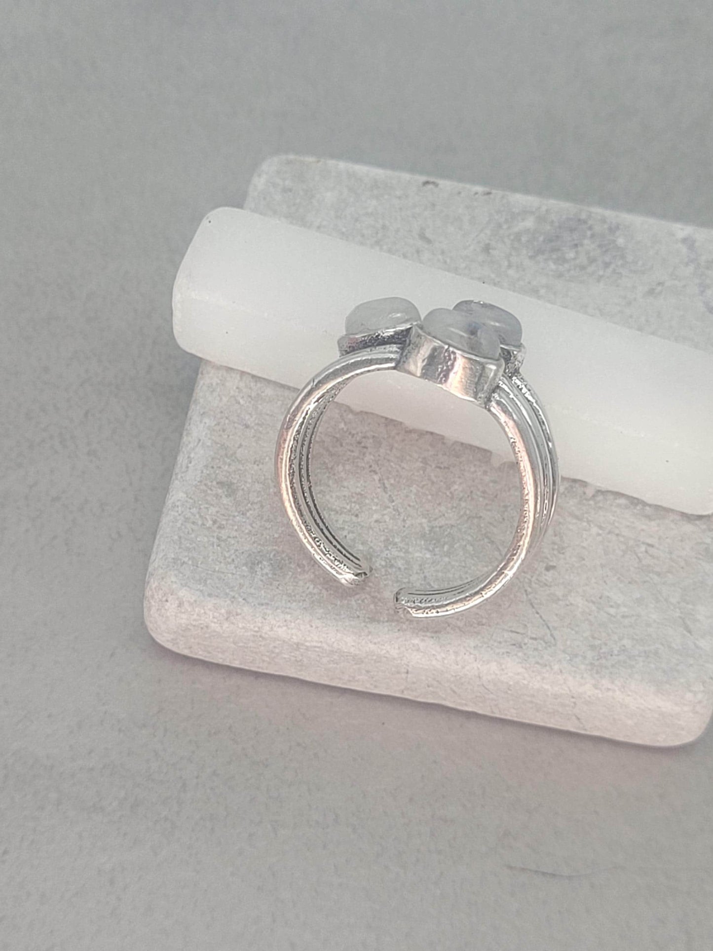 Silver multi stone ring / Statement / Gift / Ethnic / Elegant / Silver jewellery / Pretty / Gift idea