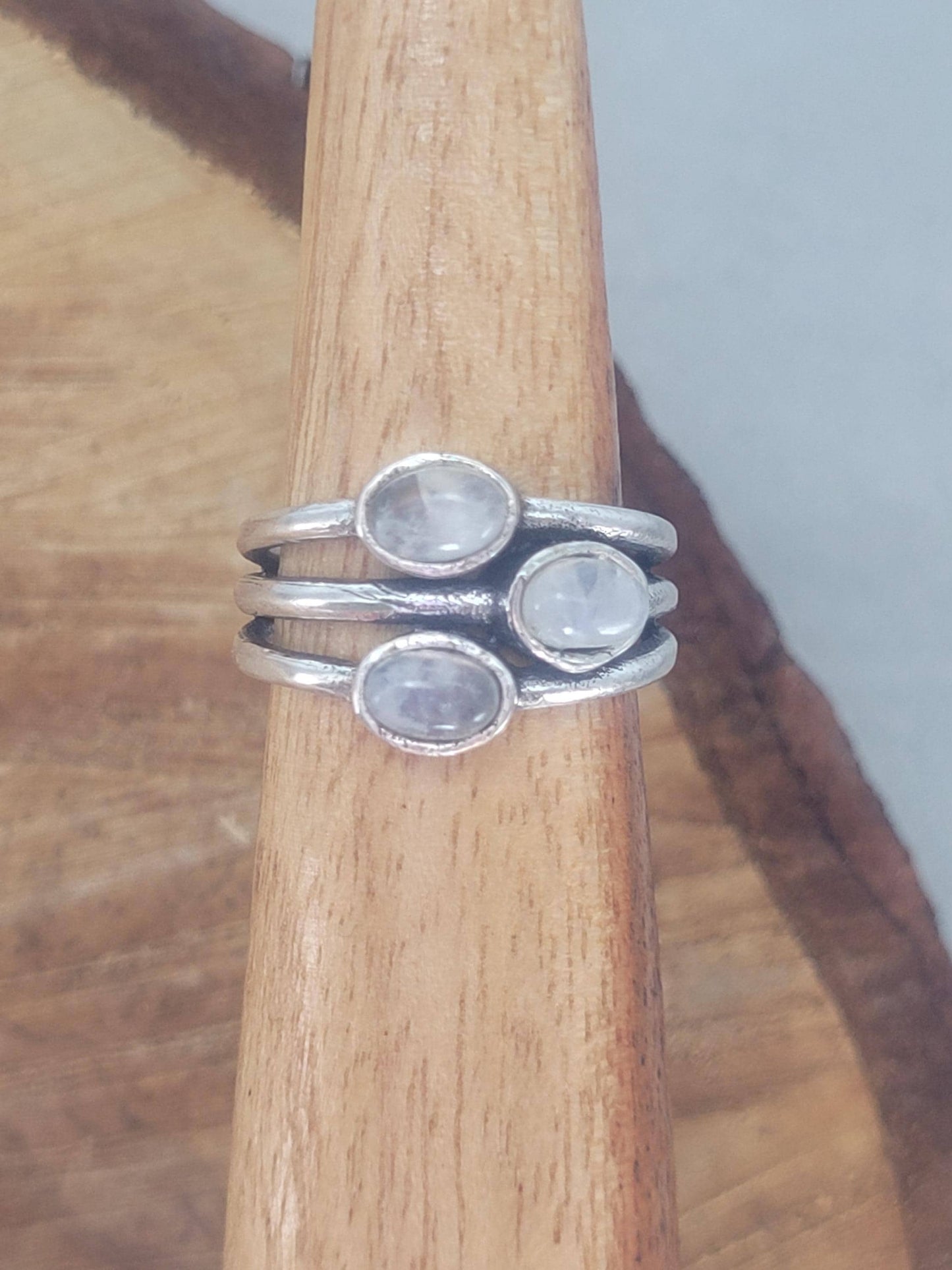 Silver multi stone ring / Statement / Gift / Ethnic / Elegant / Silver jewellery / Pretty / Gift idea