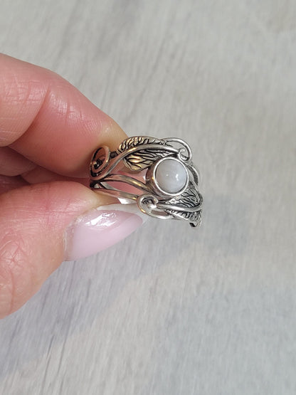 Silver feather ring / Statement / Gift / Ethnic / Elegant / Brass jewellery / Pretty / Gift idea / Detailed ring