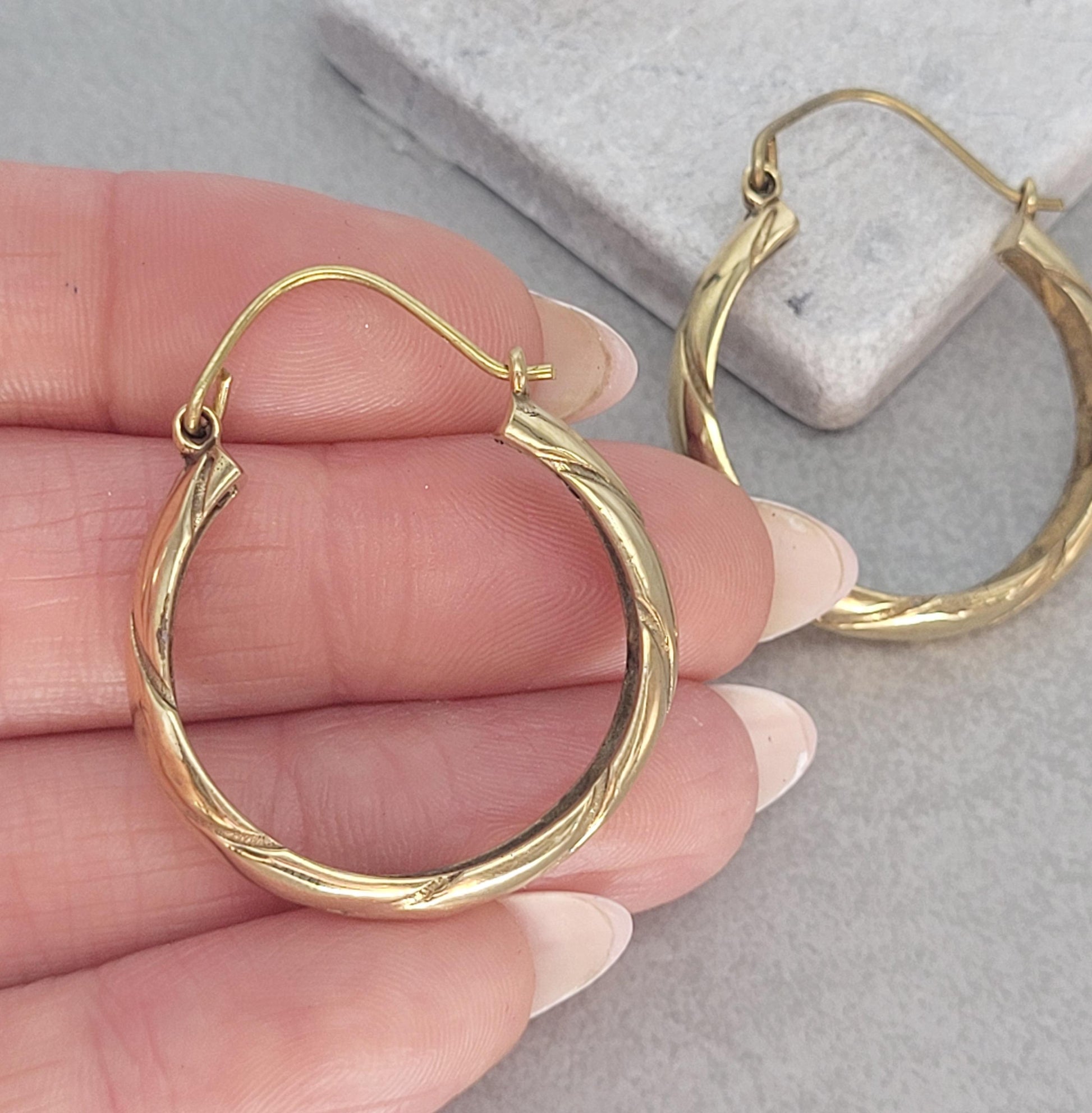 Golden hoops / Simple design / Brass earrings / Bohemian / Ethnic / Elegant / Hoops / Gift