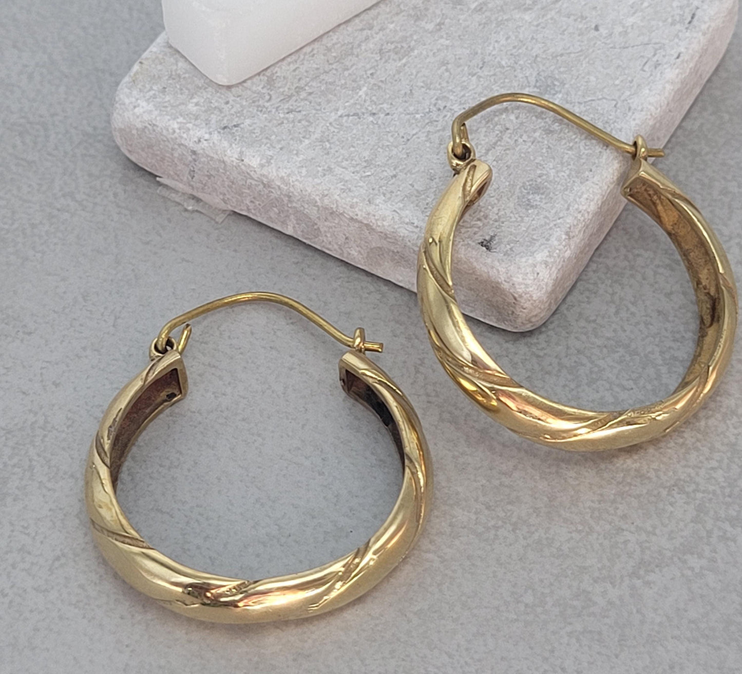 Golden hoops / Simple design / Brass earrings / Bohemian / Ethnic / Elegant / Hoops / Gift