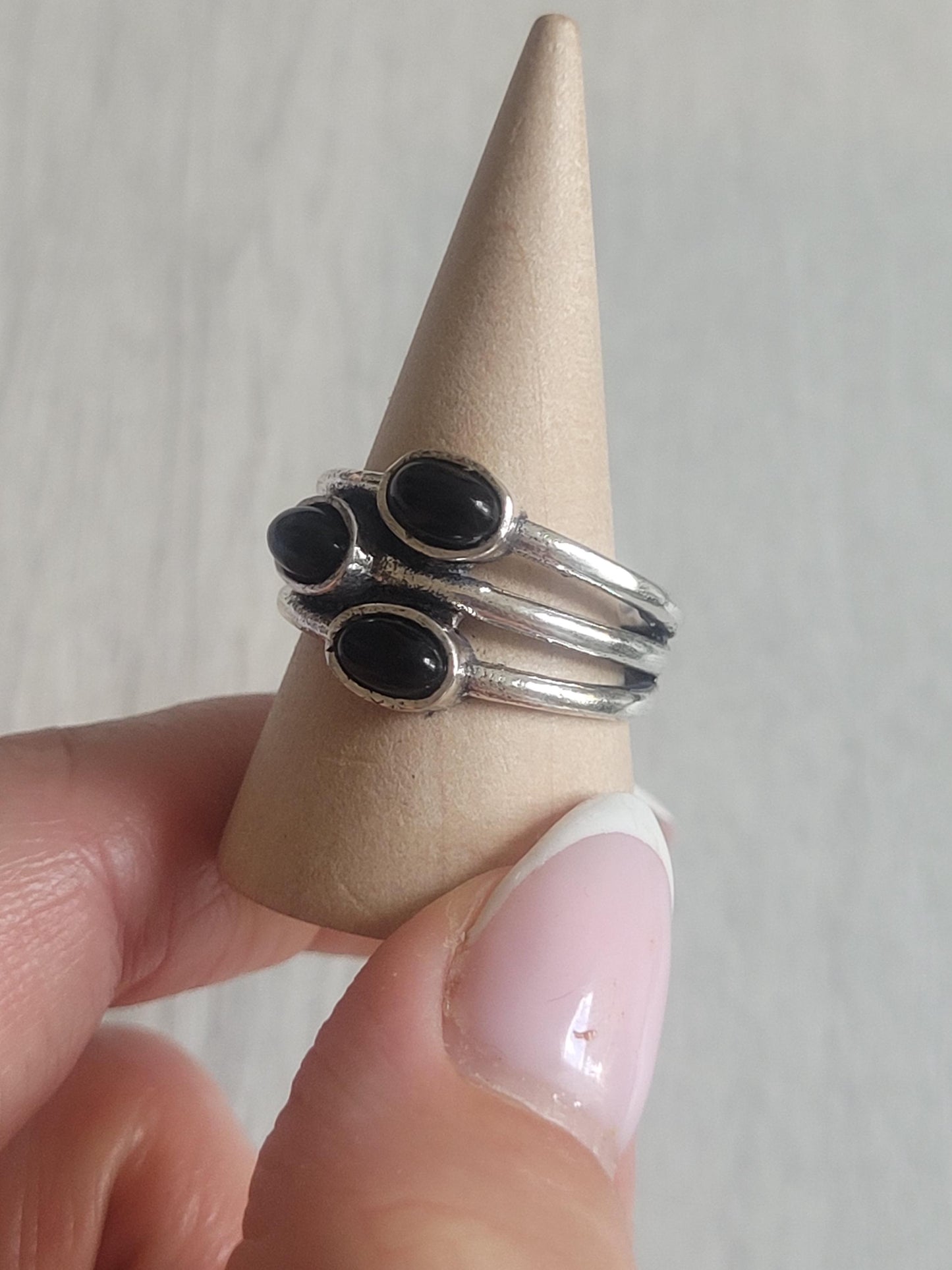 Silver multi stone ring / Statement / Gift / Ethnic / Silver jewellery / Elegant/ Pretty