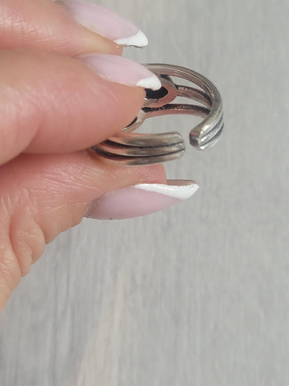 Silver multi stone ring / Statement / Gift / Ethnic / Silver jewellery / Elegant/ Pretty