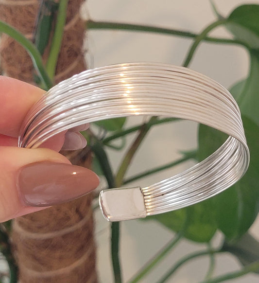 Silver bracelet / Detailed bracelet / Bangle Cuff / Simple / Minimal / Minimalist jewellery / Gift / Ethnic