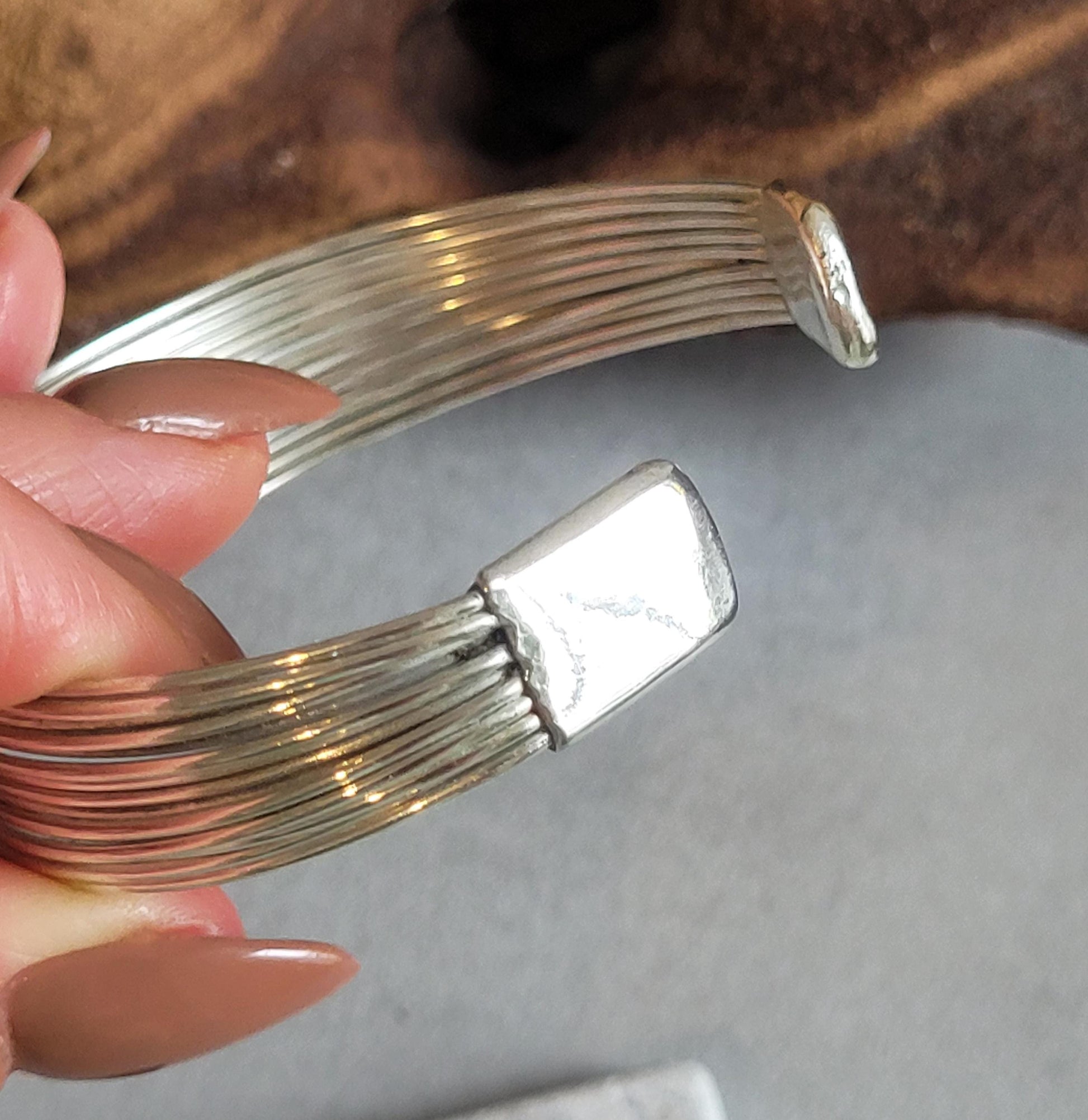 Silver bracelet / Detailed bracelet / Bangle Cuff / Simple / Minimal / Minimalist jewellery / Gift / Ethnic