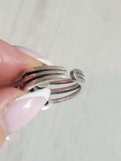 Silver multi stone ring / Statement / Gift / Ethnic / Silver jewellery / Elegant/ Pretty