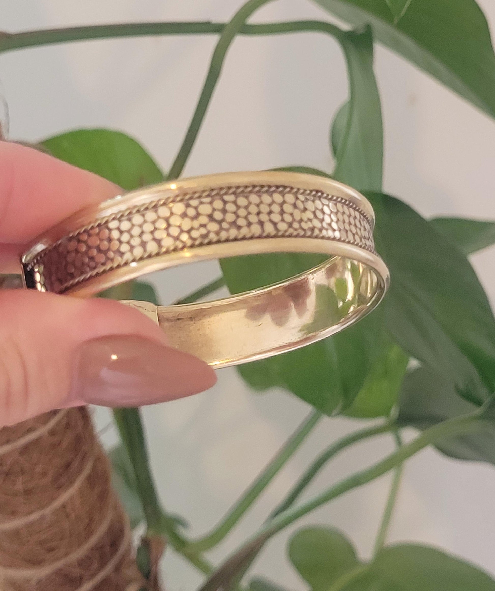 Brass bracelet / Detailed bracelet / Bangle Cuff / Simple / Minimal / Minimalist jewellery / Gift / Ethnic /