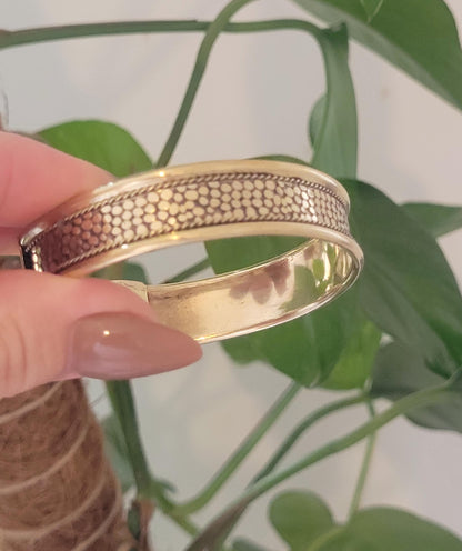 Brass bracelet / Detailed bracelet / Bangle Cuff / Simple / Minimal / Minimalist jewellery / Gift / Ethnic /