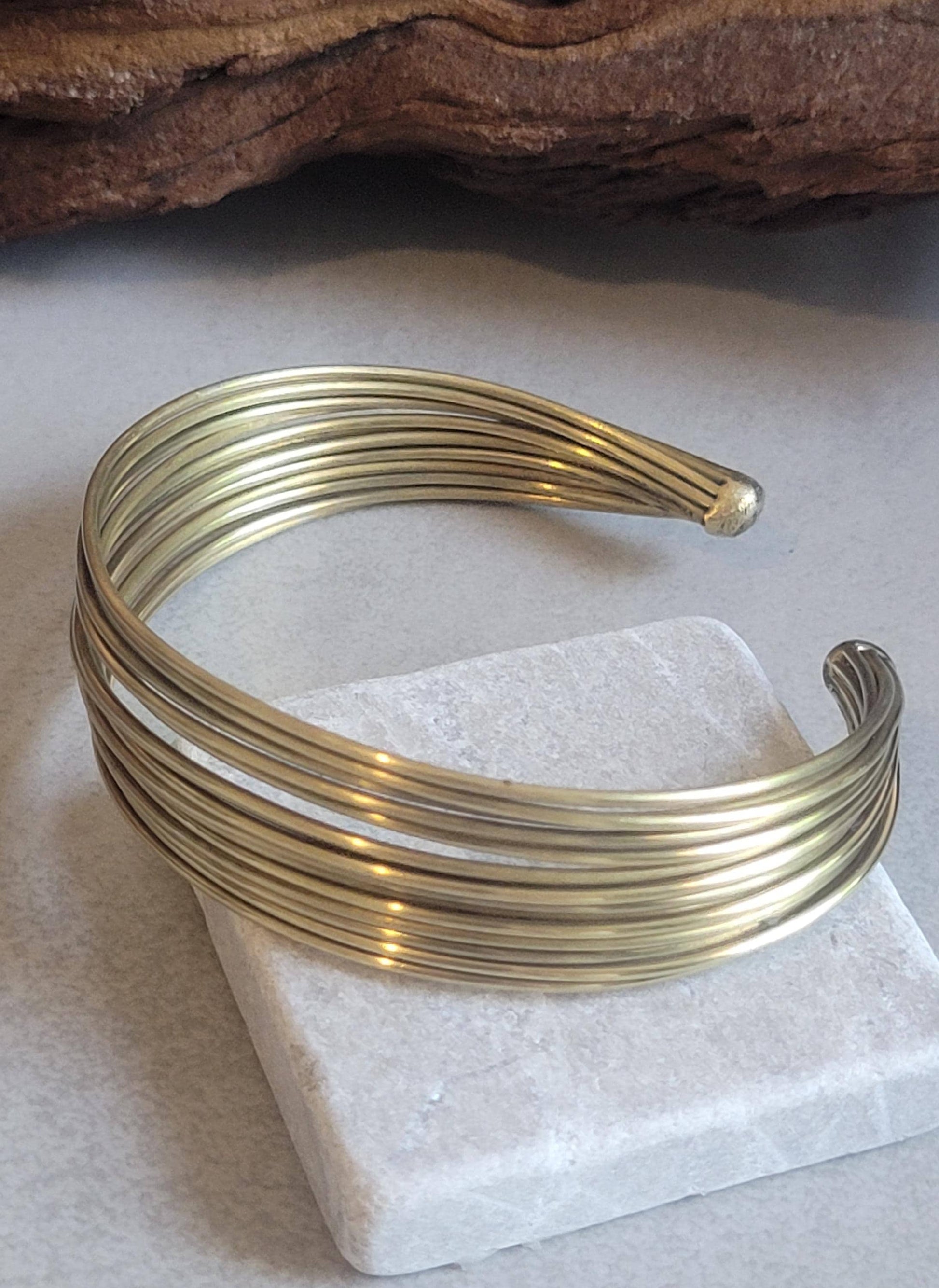 Brass bracelet / Detailed bracelet / Bangle Cuff / Simple / Minimal / Minimalist jewellery / Gift / Ethnic