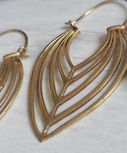 Brass Teardrop Earrings: Elegant Boho Jewelry