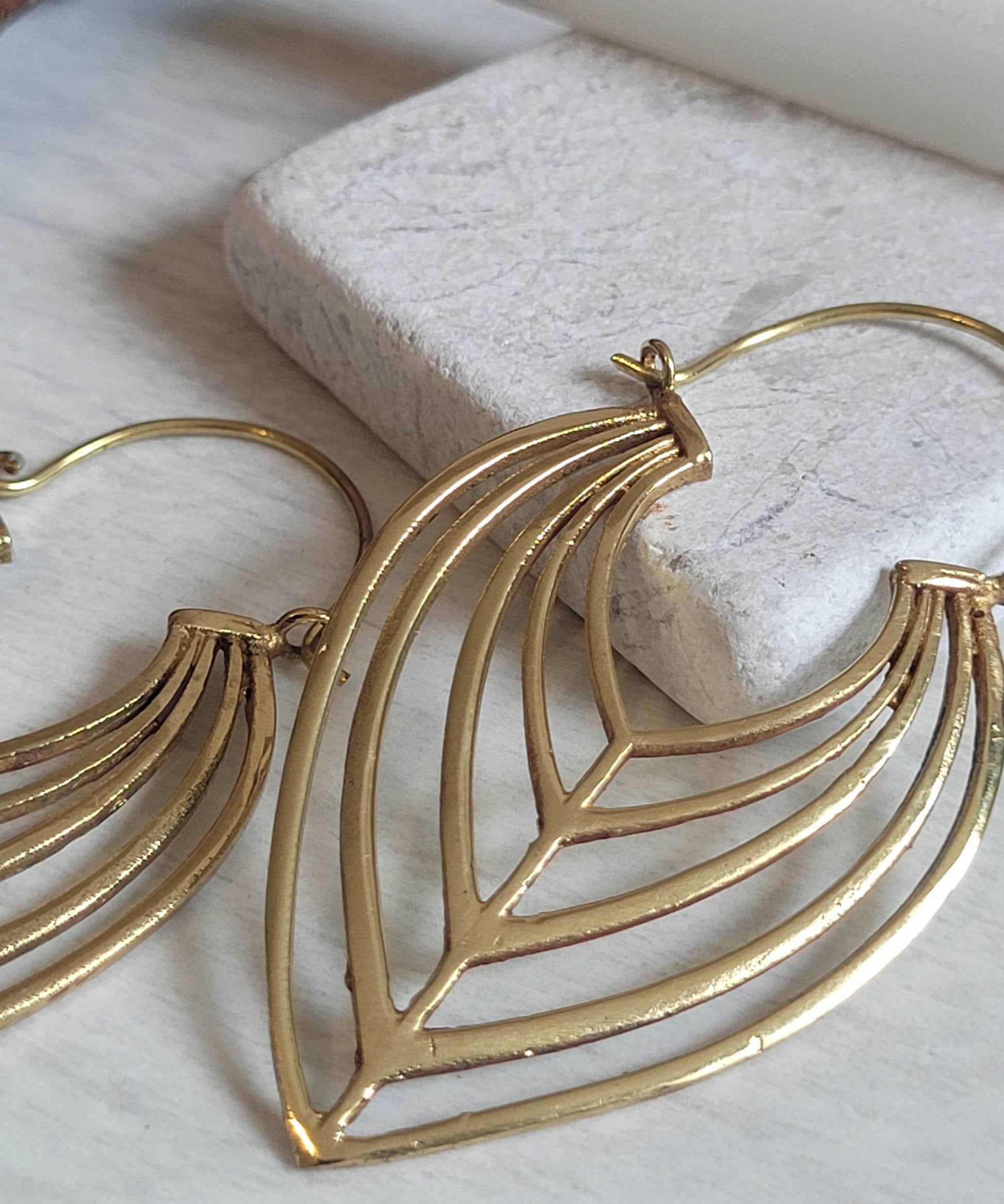 Brass Teardrop Earrings: Elegant Boho Jewelry