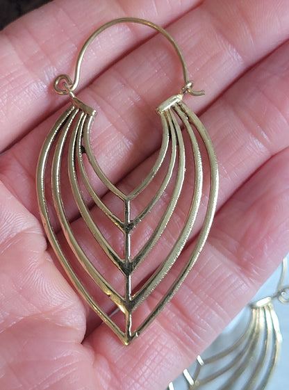 Brass Teardrop Earrings: Elegant Boho Jewelry