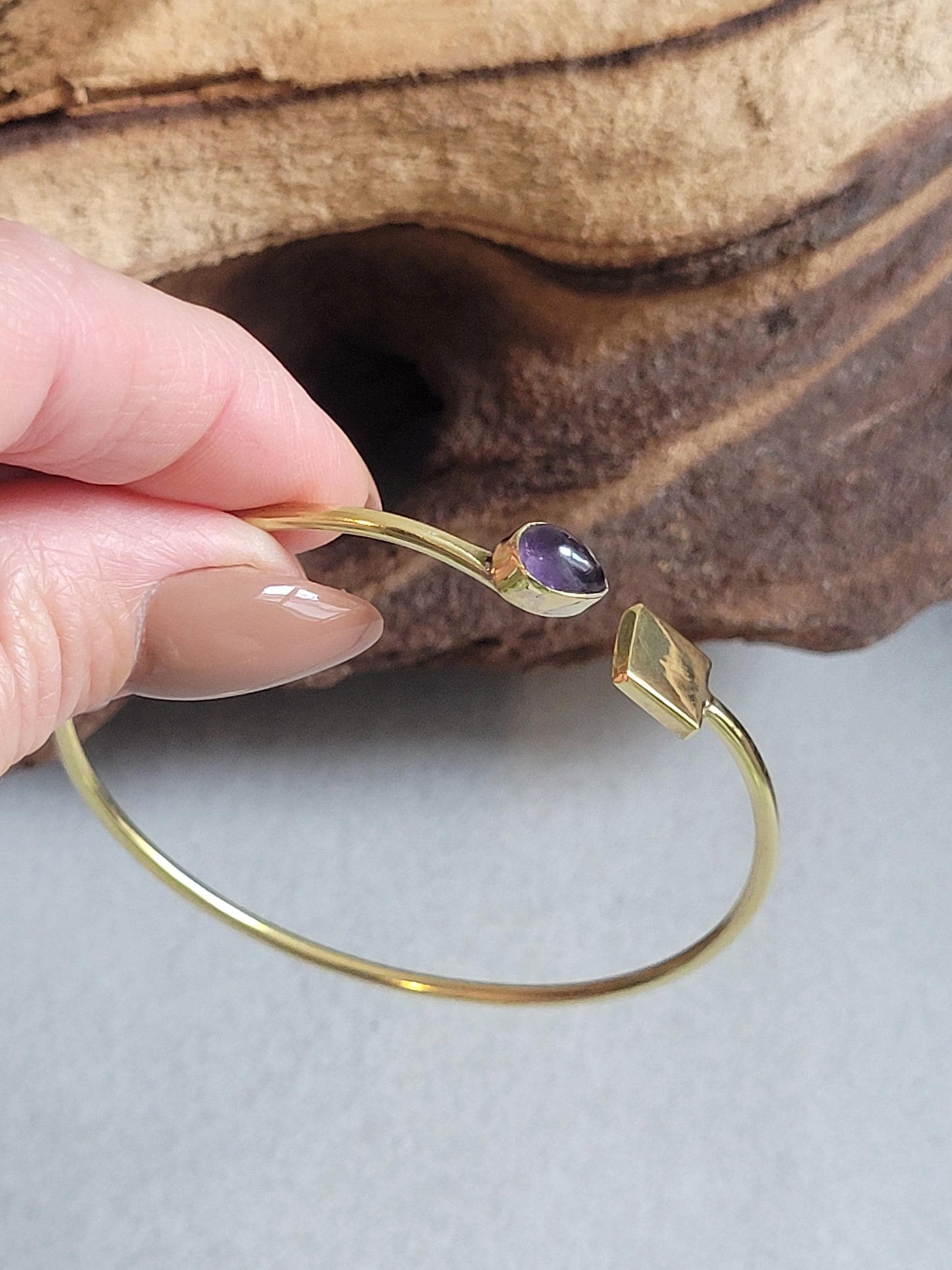 Golden bangle / Simple bracelet / Minimal / Minimalist / Elegant / Adjustable / Gift / Silver jewellery / Boho / Brass/ Gold