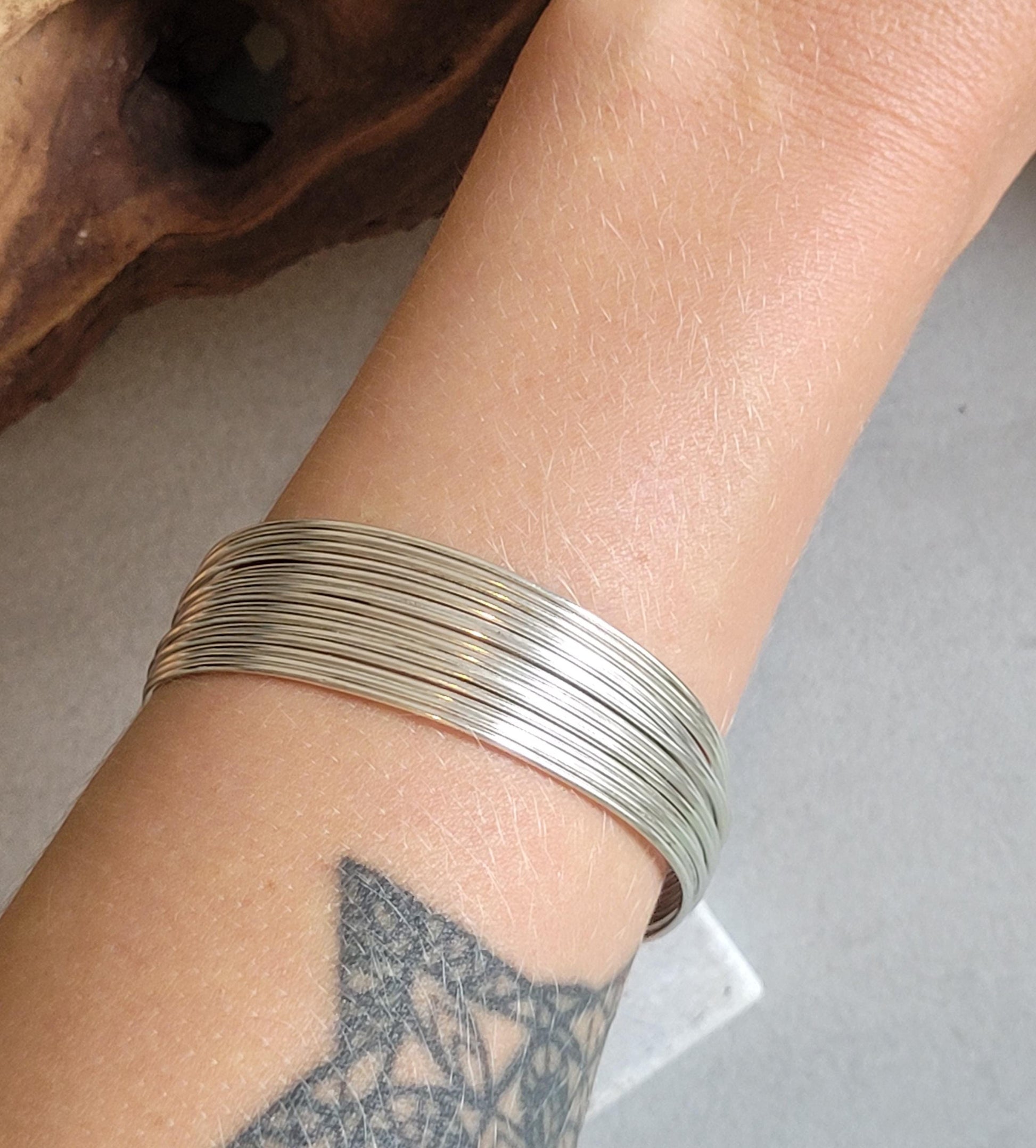 Silver bracelet / Detailed bracelet / Bangle Cuff / Simple / Minimal / Minimalist jewellery / Gift / Ethnic