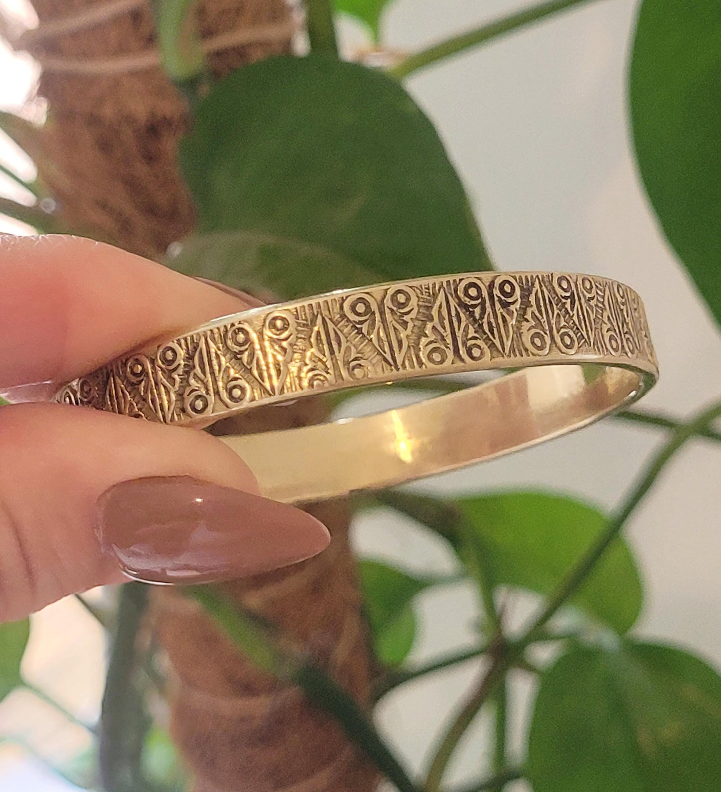 Brass bracelet / Detailed bracelet / Bangle Cuff / Simple / Minimal / Minimalist jewellery / Gift / Ethnic