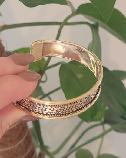 Brass bracelet / Detailed bracelet / Bangle Cuff / Simple / Minimal / Minimalist jewellery / Gift / Ethnic /