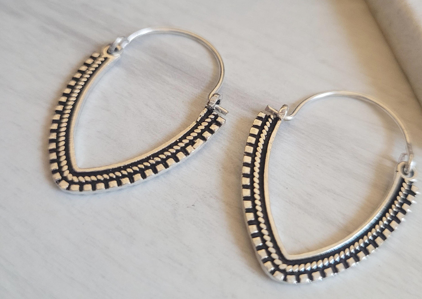 Dainty Silver Plated Hoop Earrings: Minimalist Bohemian Jewelry