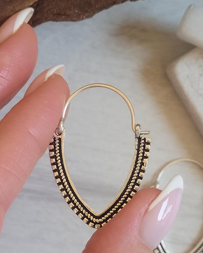 Dainty Silver Plated Hoop Earrings: Minimalist Bohemian Jewelry