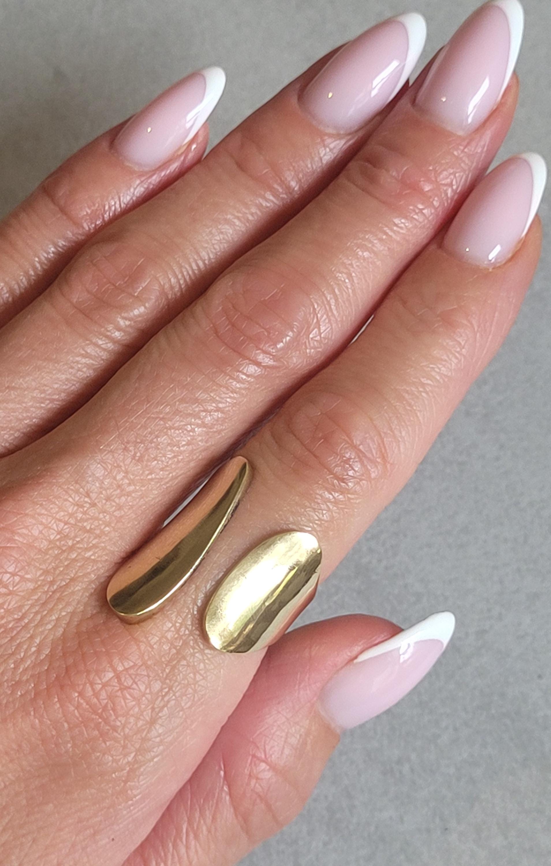 Adjustable Brass Statement Ring: Handmade Boho Jewelry