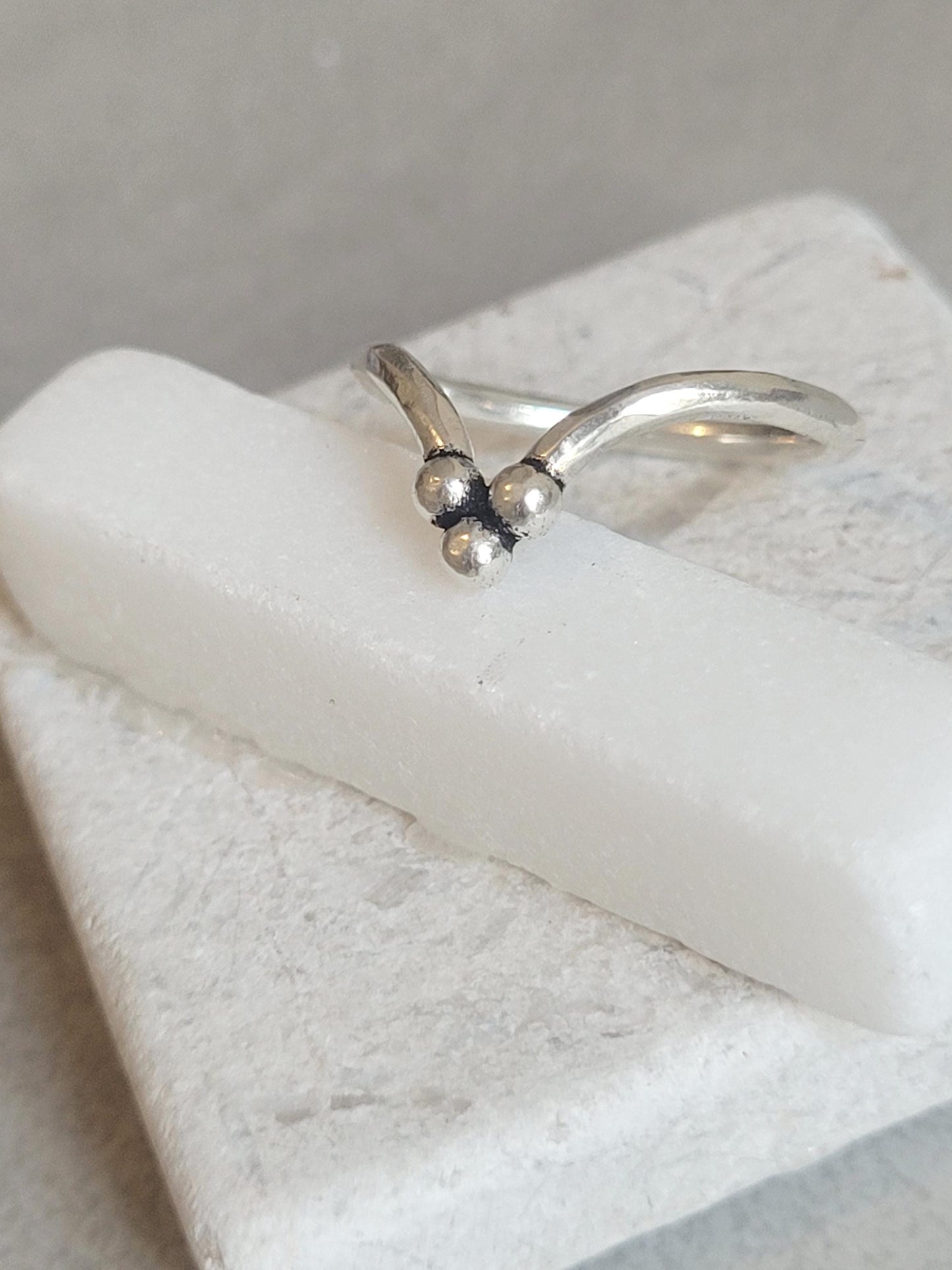 Minimalist Silver Point Ring: Elegant Dainty Jewelry