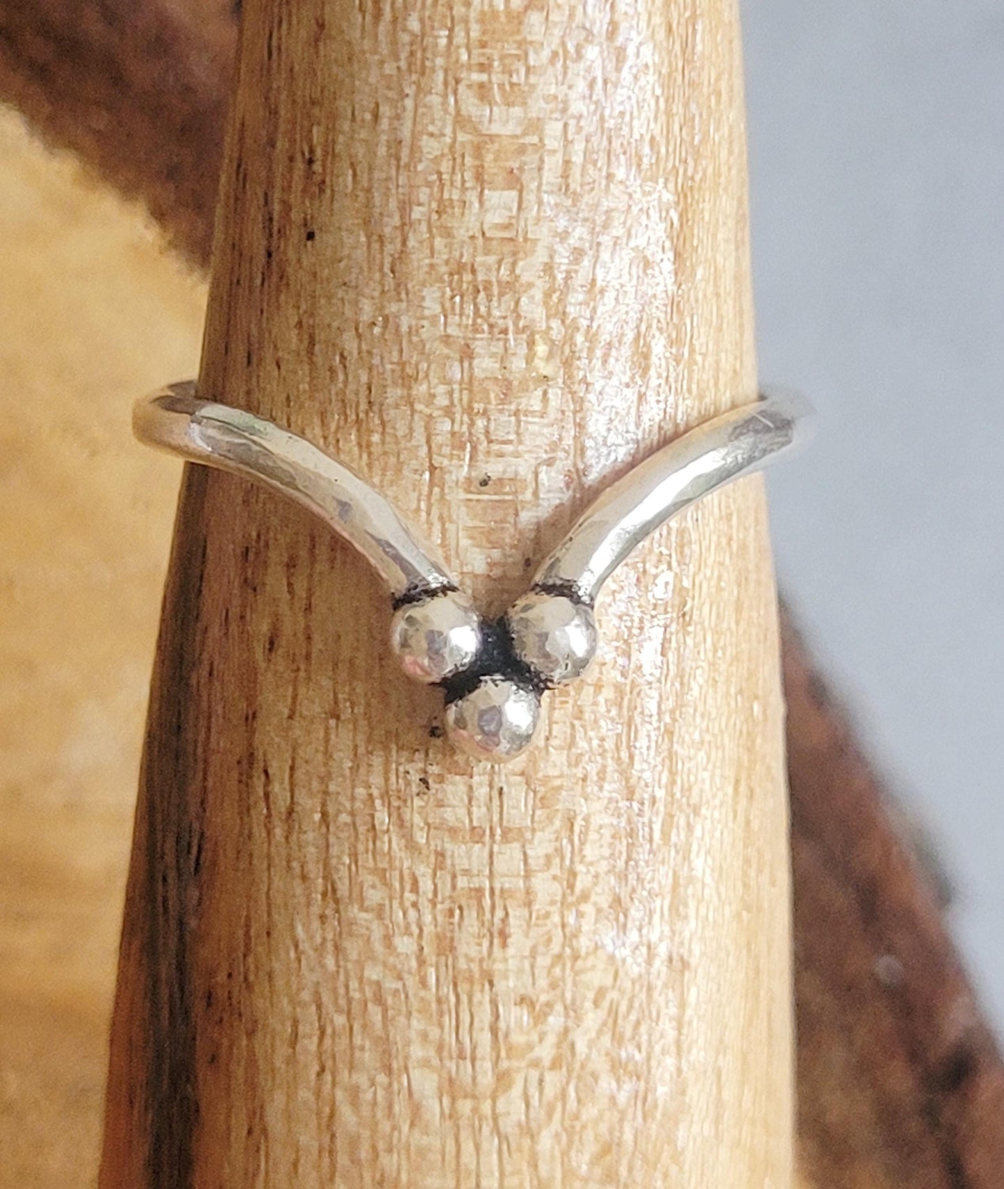 Minimalist Silver Point Ring: Elegant Dainty Jewelry