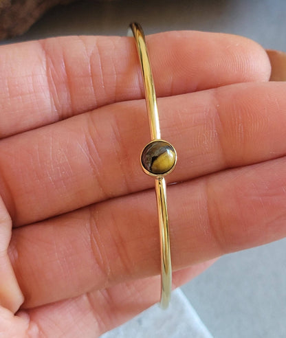 Brass bangle / Gold bracelet / Bracelet / Golden / Brass / Boho / Minimal / Minimalist / Minimal / Elegant / Stackable