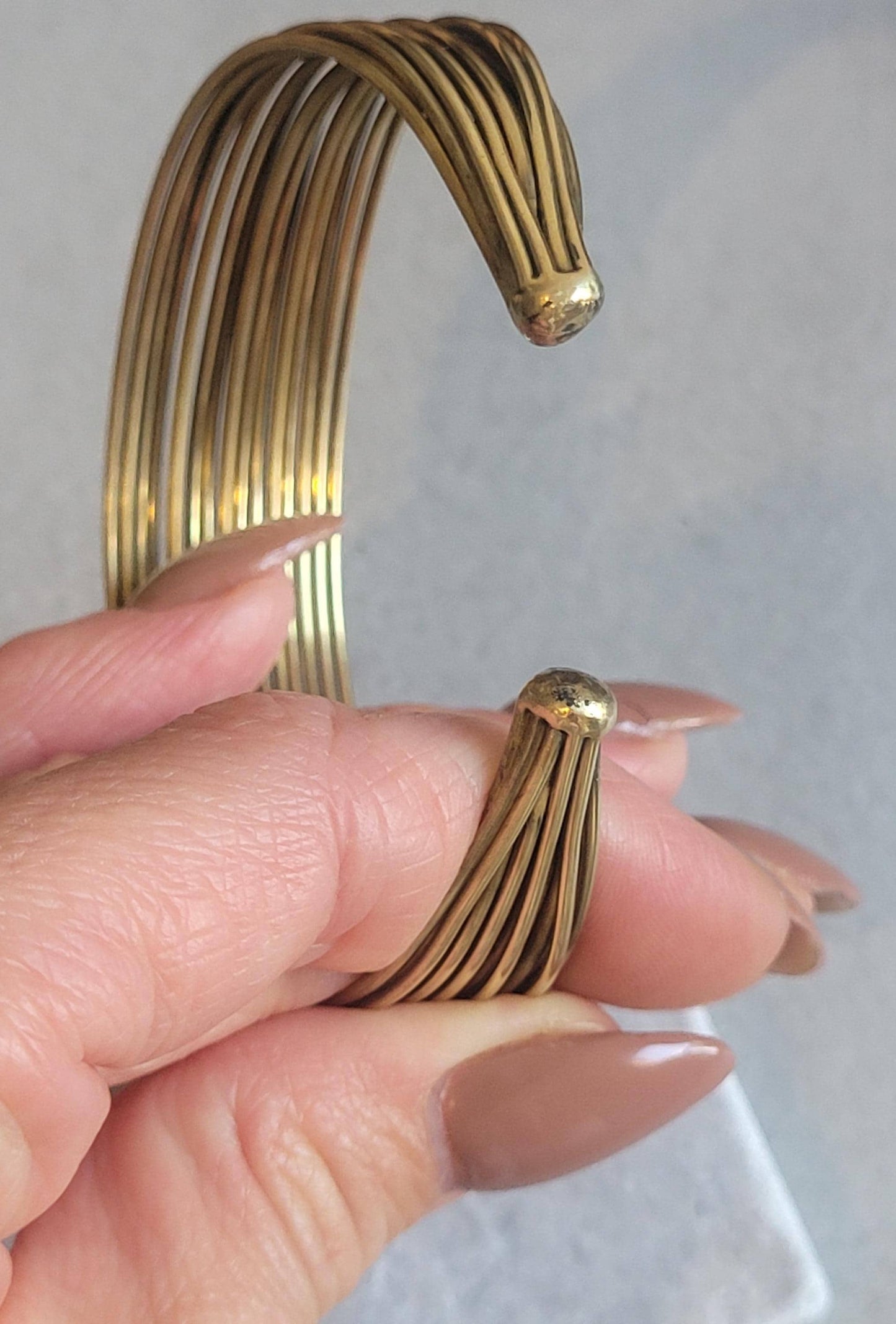 Brass bracelet / Detailed bracelet / Bangle Cuff / Simple / Minimal / Minimalist jewellery / Gift / Ethnic