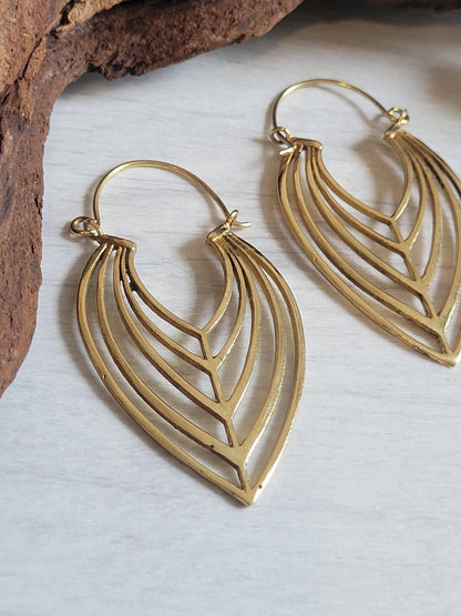 Brass Teardrop Earrings: Elegant Boho Jewelry