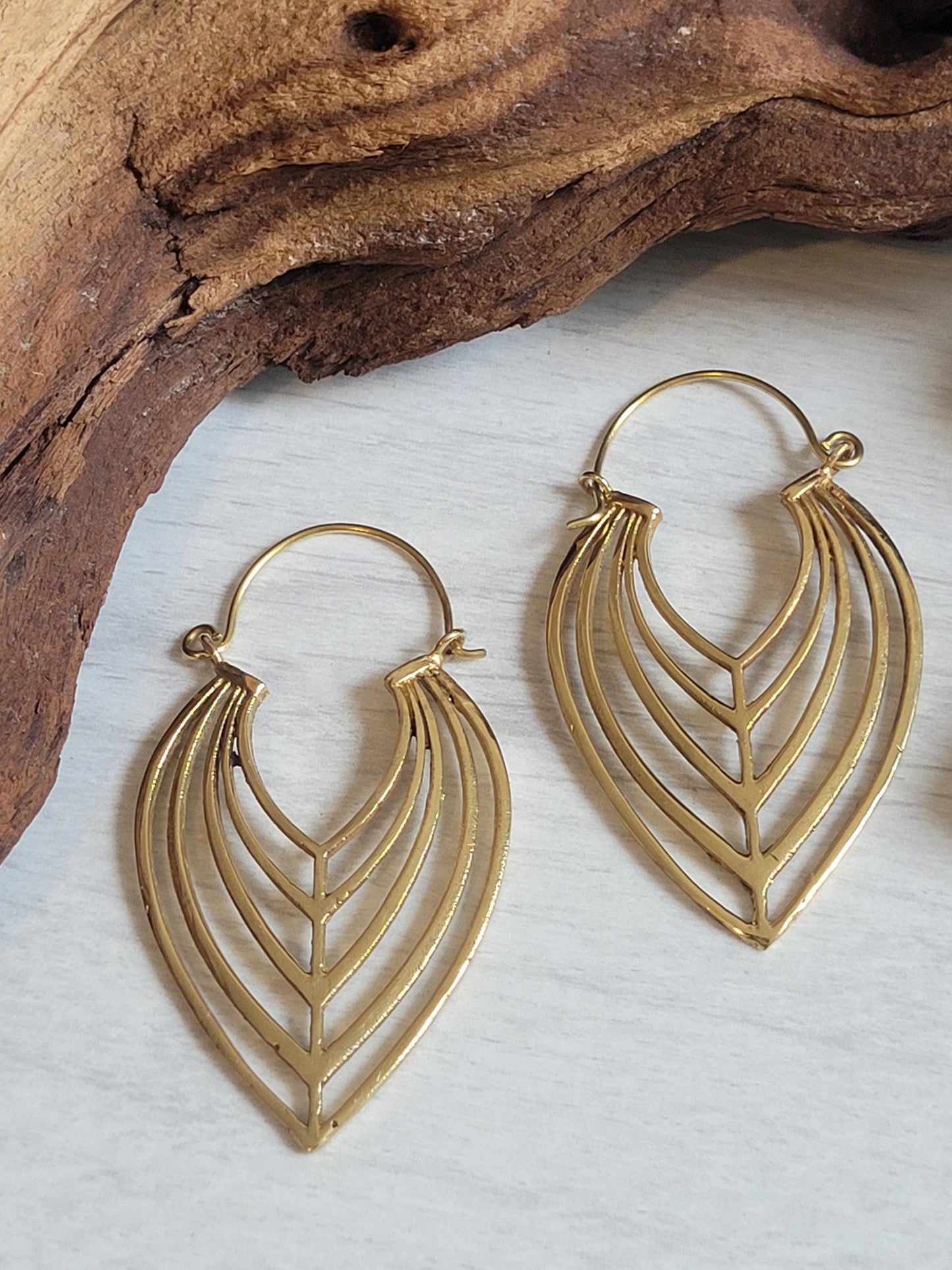 Brass Teardrop Earrings: Elegant Boho Jewelry