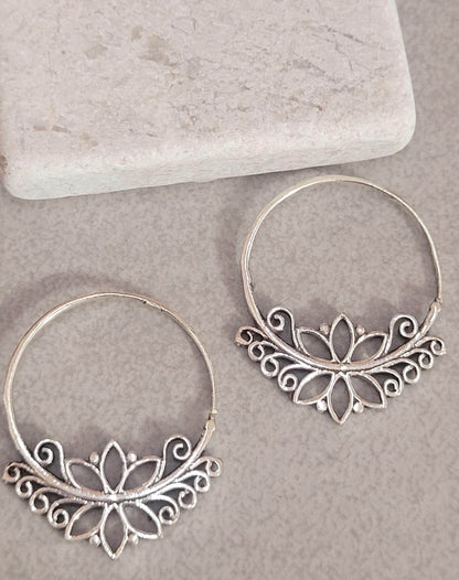 Spiral earrings silver jewellery gift : Gift for her