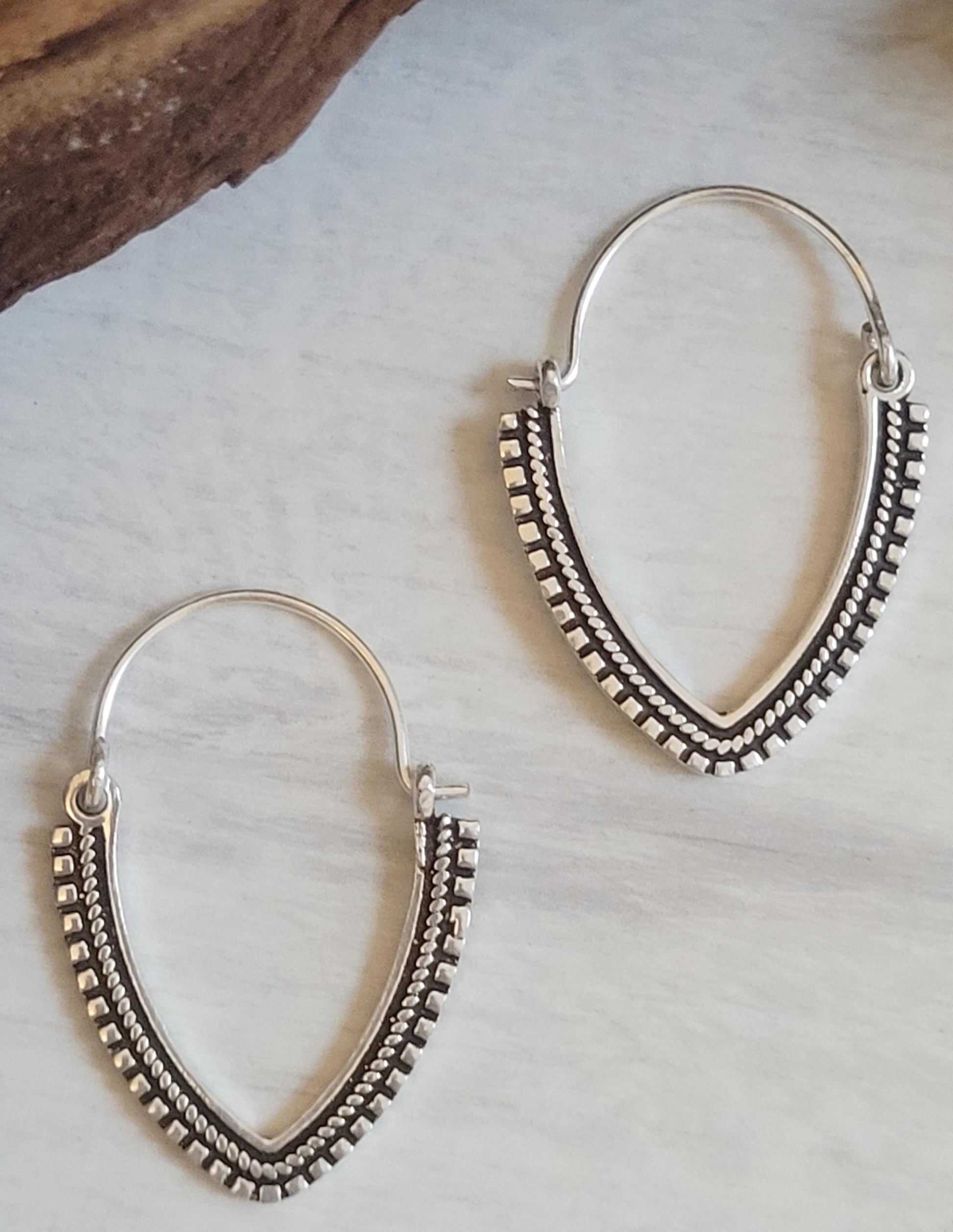 Dainty Silver Plated Hoop Earrings: Minimalist Bohemian Jewelry