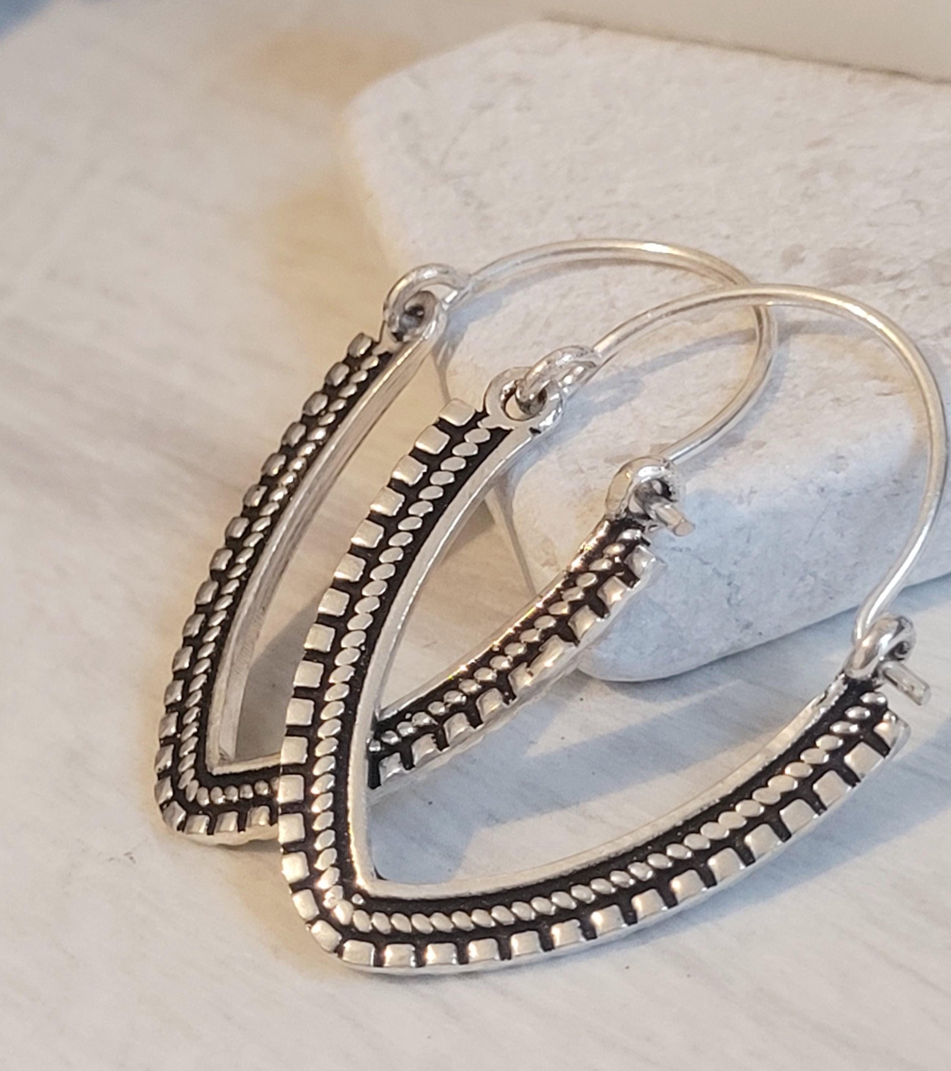 Dainty Silver Plated Hoop Earrings: Minimalist Bohemian Jewelry