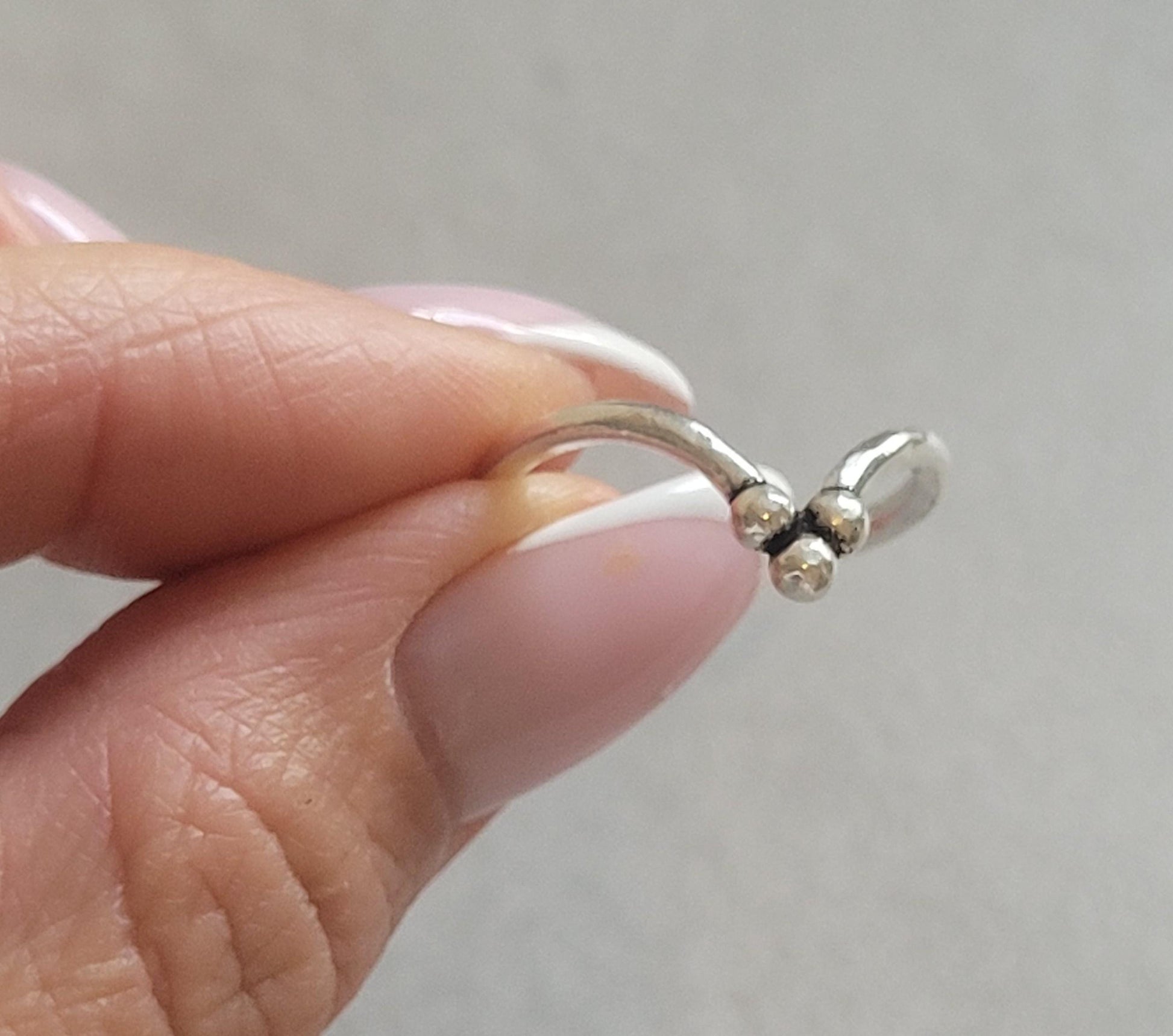 Minimalist Silver Point Ring: Elegant Dainty Jewelry