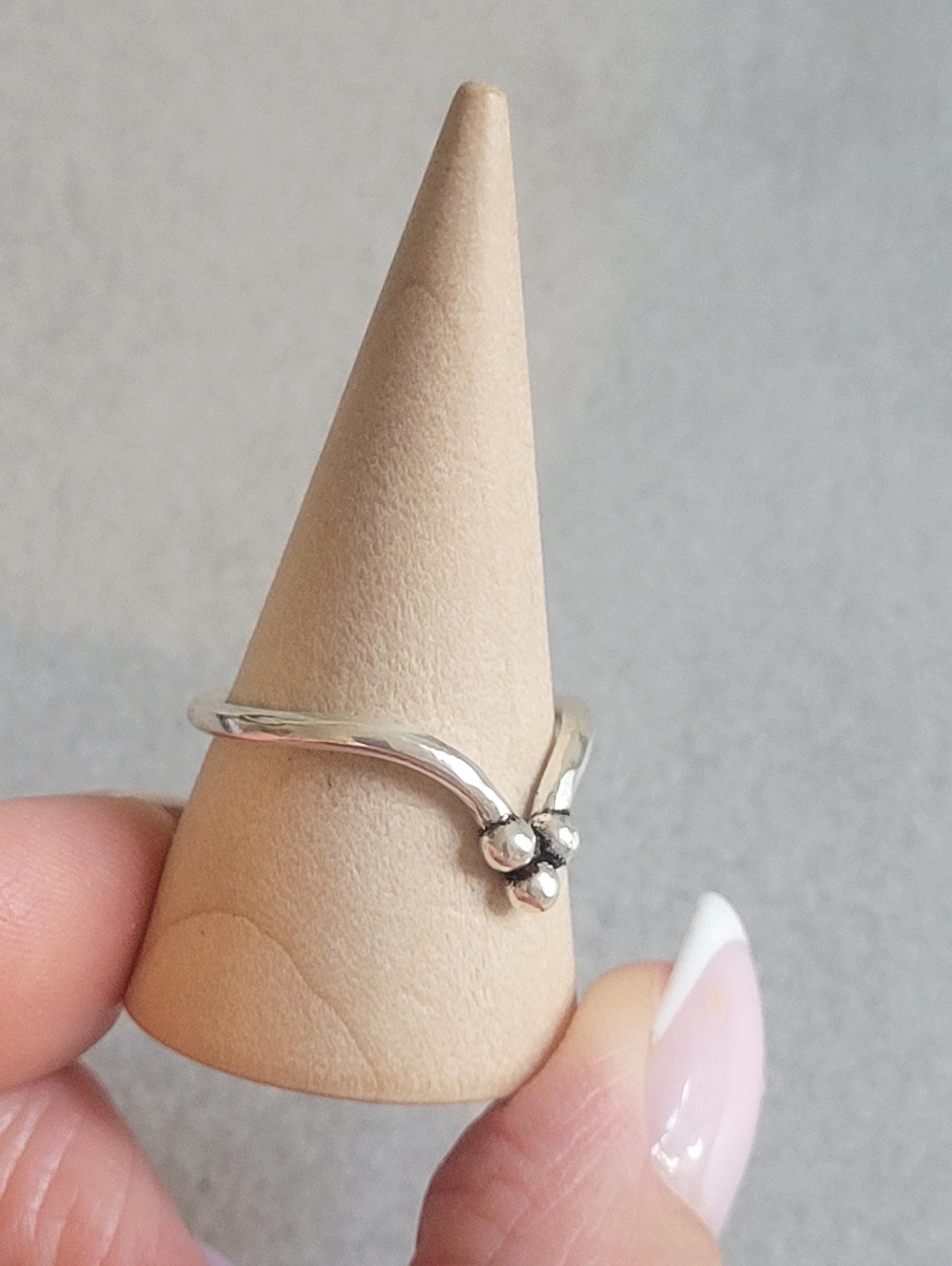 Minimalist Silver Point Ring: Elegant Dainty Jewelry