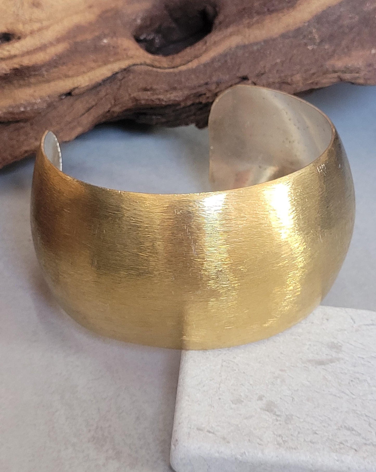 Brass cuff bracelet: Statement bohemian jewellery