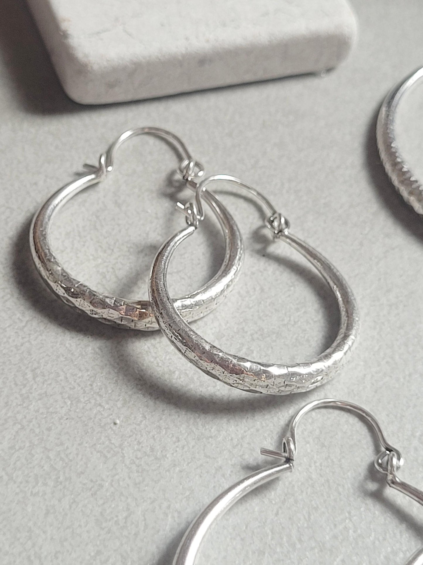 Silver hoops / Thick hoops / Ethnic jewellery / Boho style / Festival / Gift / Small hoops / Large hoops / Detailed