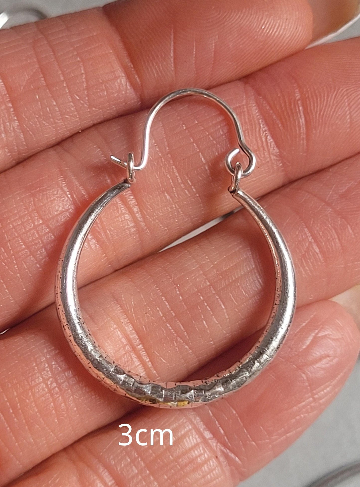 Silver hoops / Thick hoops / Ethnic jewellery / Boho style / Festival / Gift / Small hoops / Large hoops / Detailed