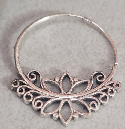 Spiral earrings silver jewellery gift : Gift for her