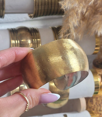 Brass cuff bracelet: Statement bohemian jewellery