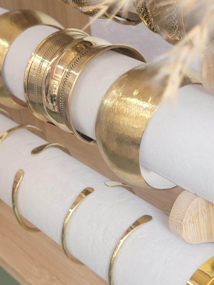 Brass cuff bracelet: Statement bohemian jewellery