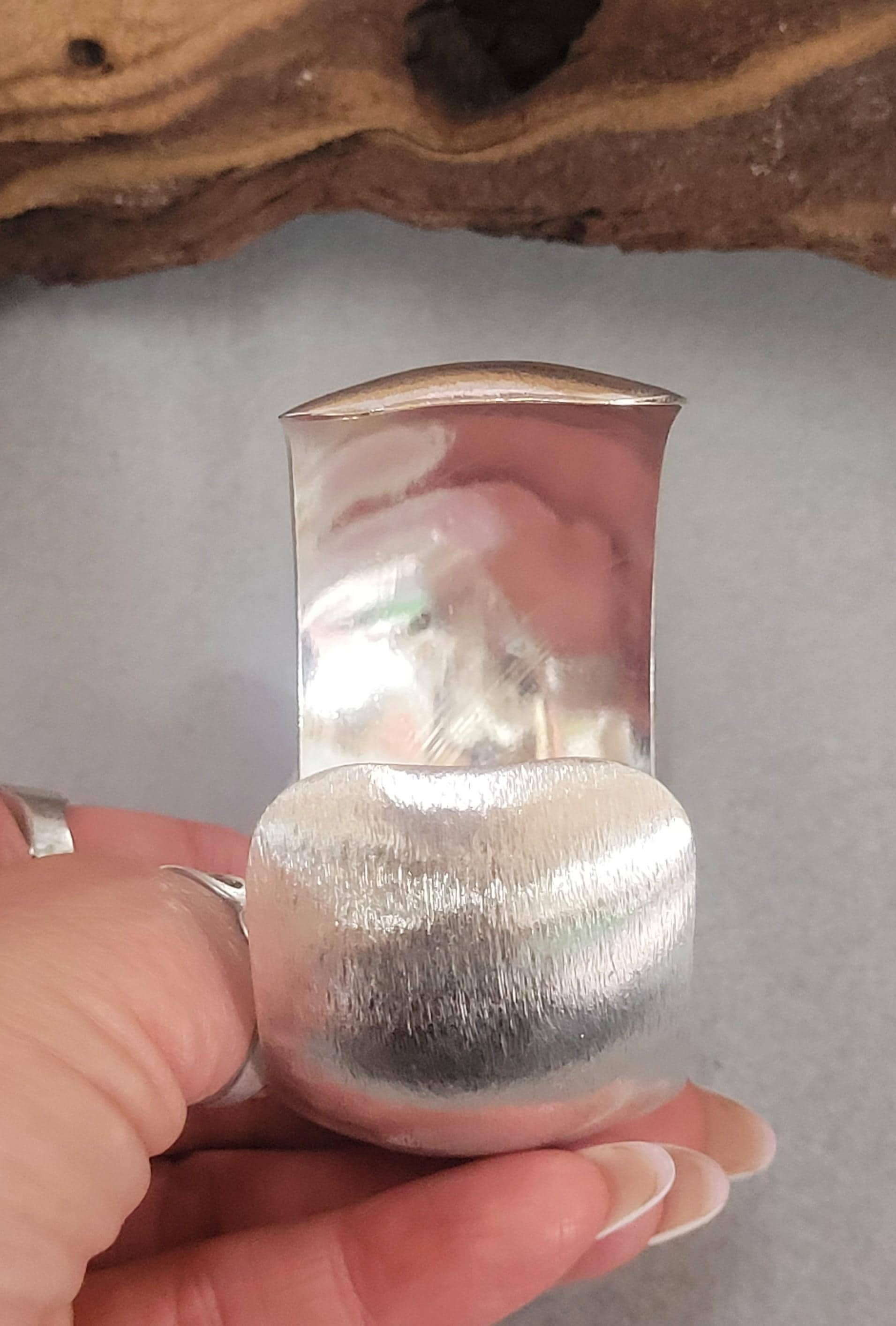 Silver cuff bracelet: Statement bohemian jewellery